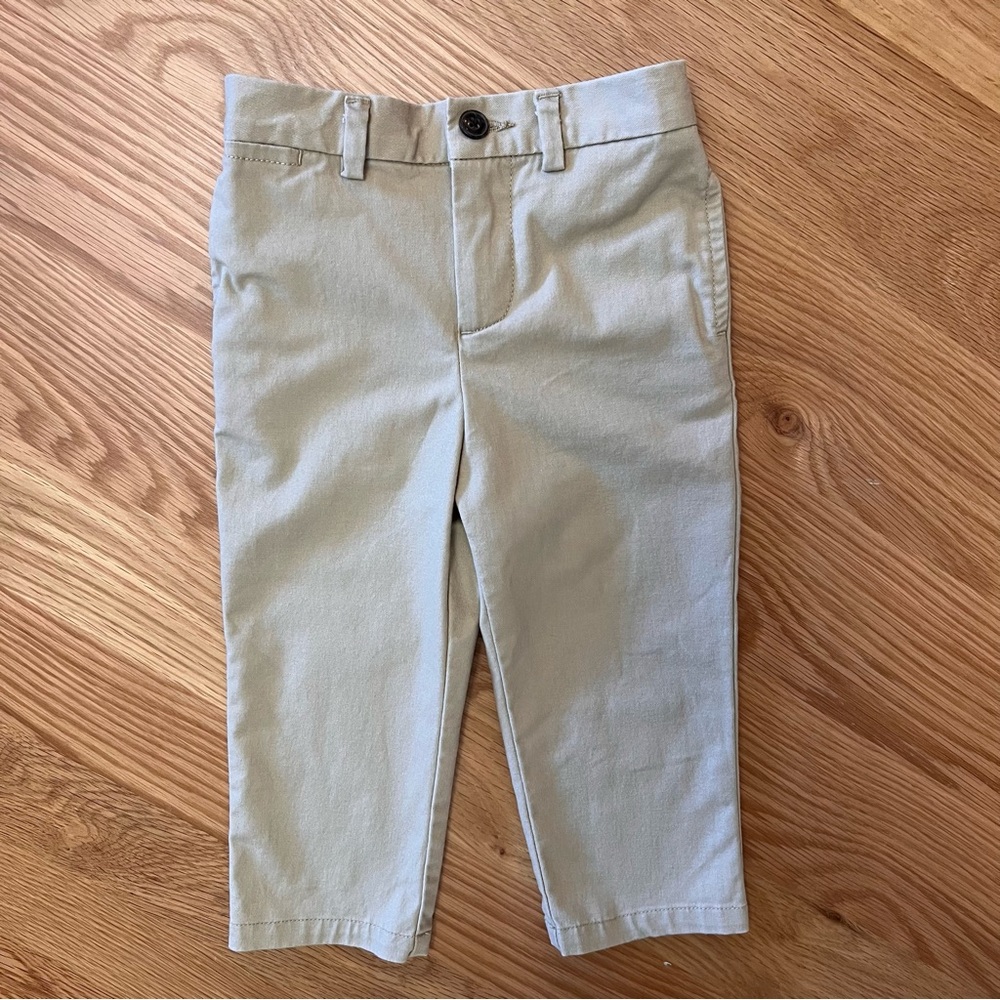 RALPH LAUREN Baby Boy Straight Fit Flex Abrasion Twill Pant -Classic Khaki -18M